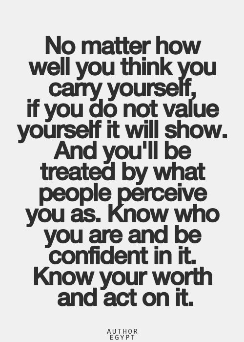 know your worth